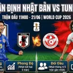 Nhận định trận đấu Nhật Bản vs Tunisia lúc 11h00 ngày 21/06 bảng F World Cup 2026 trên ThapcamTV.
