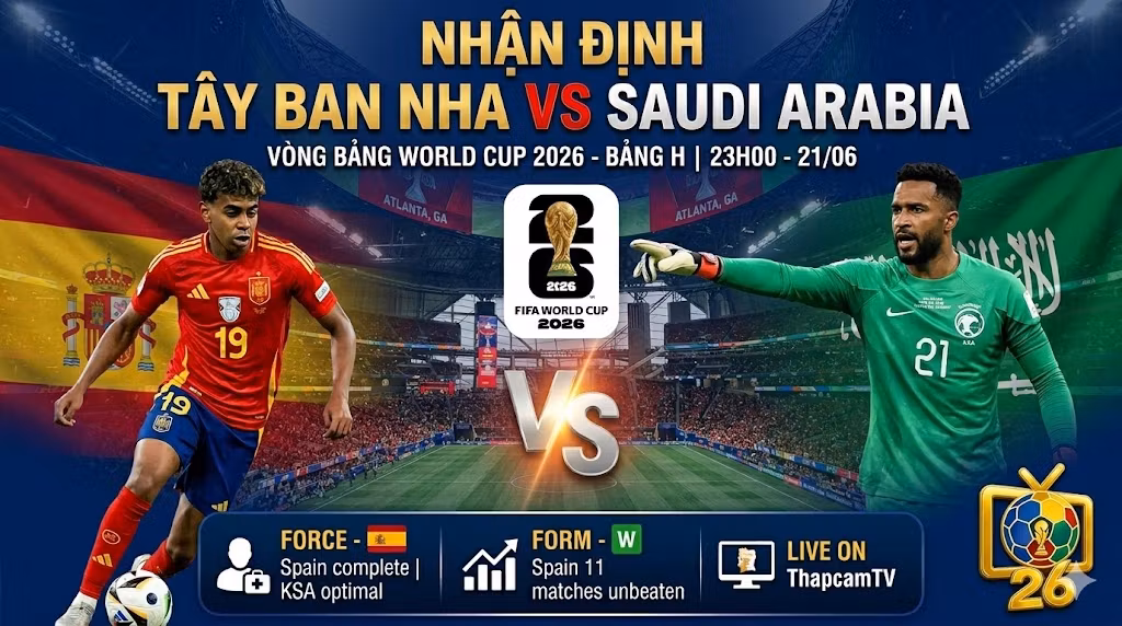Nhận Định Tây Ban Nha vs Saudi Arabia (23h00, 21/6) | Khối Bê Tông Thử Thách La Roja